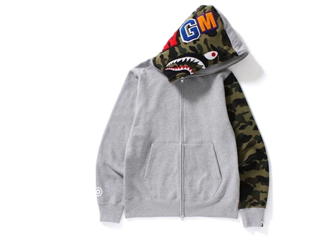 BAPE Shark Full Zip Hoodie Gray