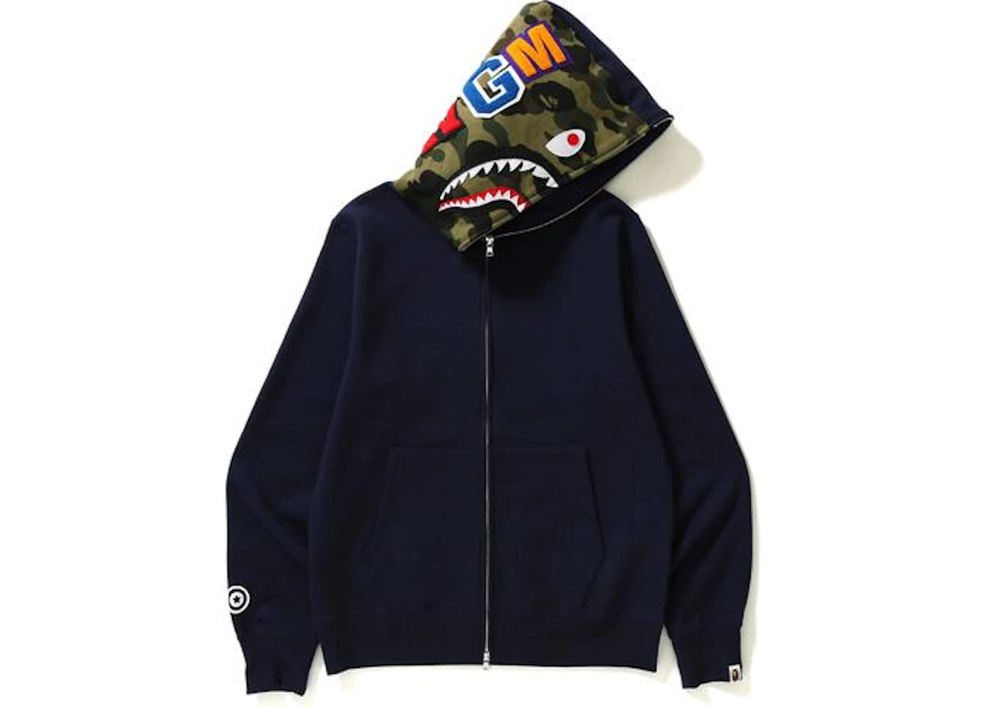 BAPE Shark Full Zip Hoodie Navy
