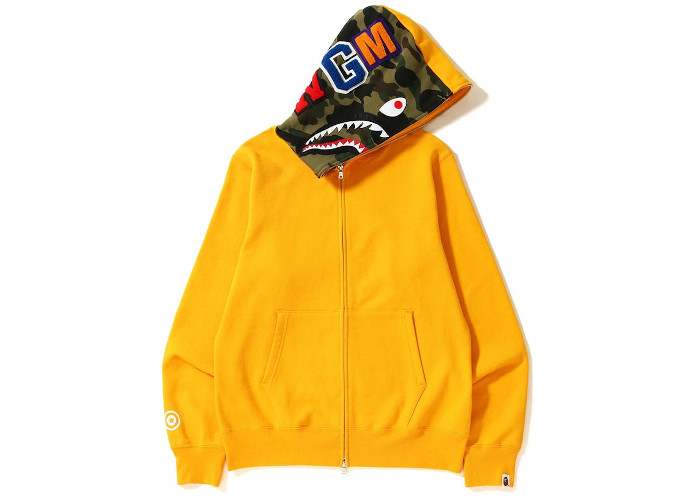 BAPE Shark Full Zip Hoodie Yellow