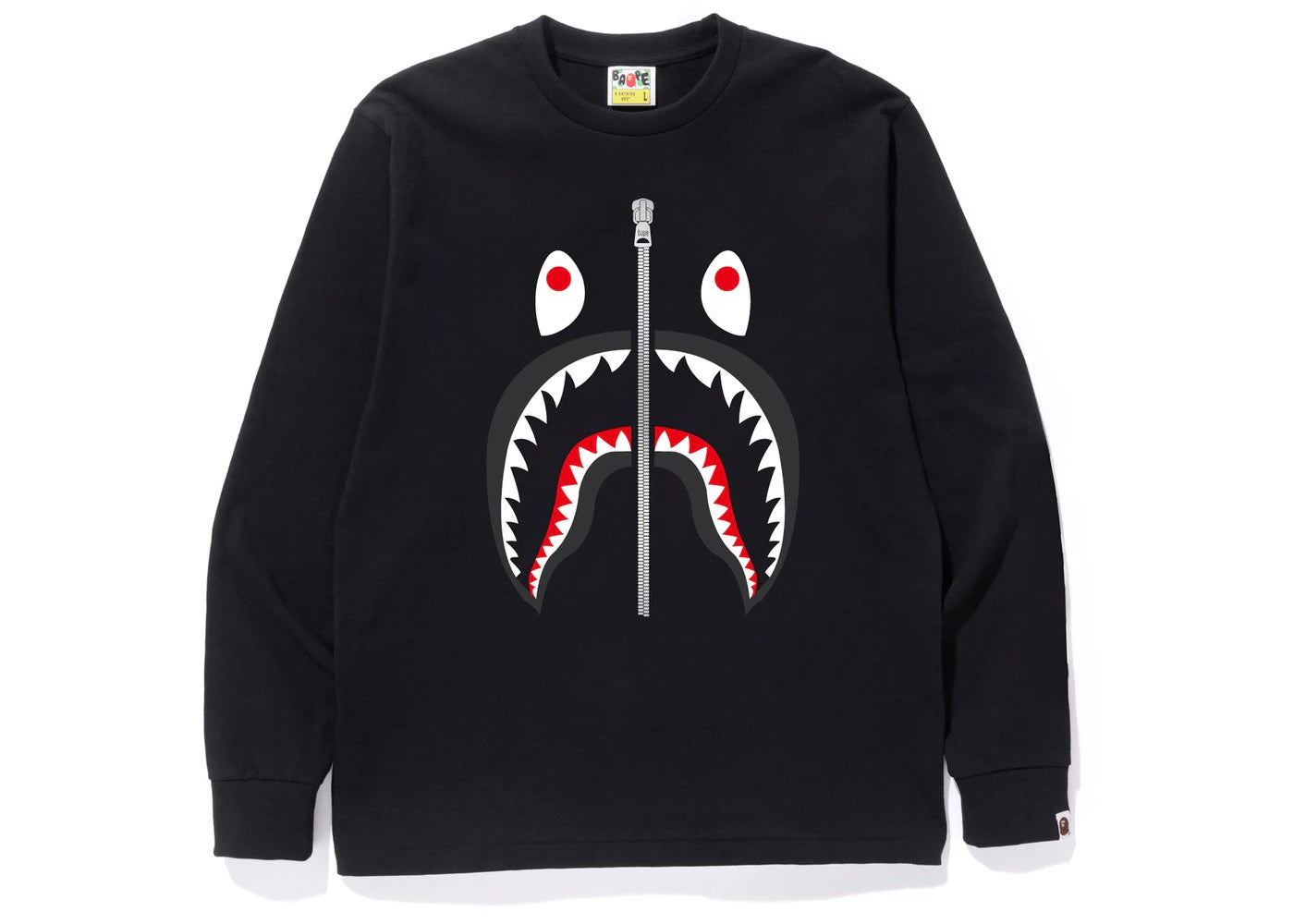 BAPE Shark L/S Tee Tee Black