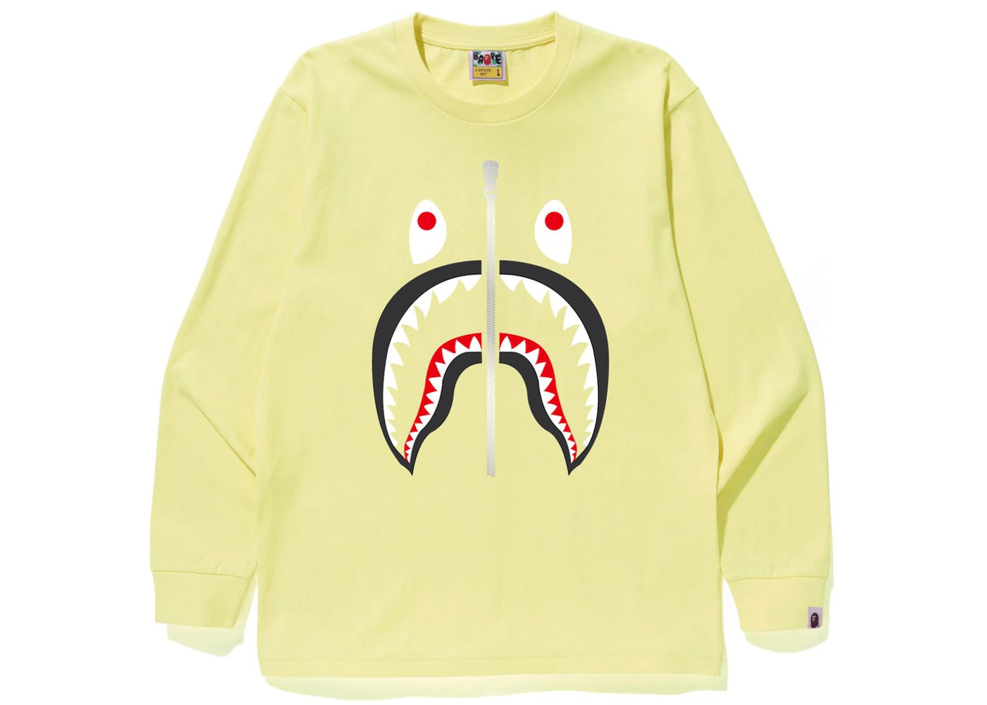 BAPE Shark L/S Tee Tee Yellow