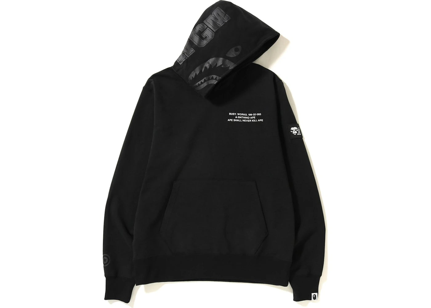 BAPE Shark Wide Pullover Hoodie Black