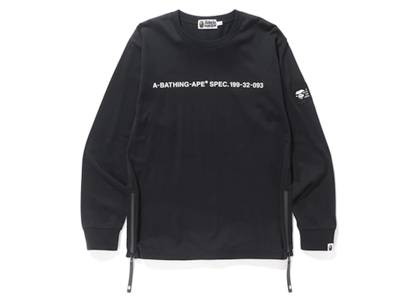 BAPE Side Zip L/S Tee Black