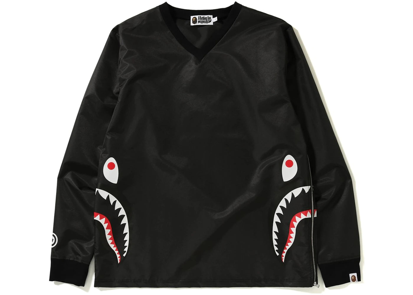 BAPE Side Zip Shark Windbreaker Black