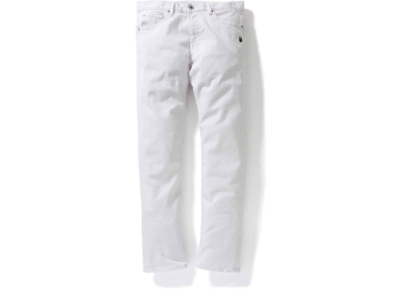 BAPE Slim Color Stretch Pants Pants White