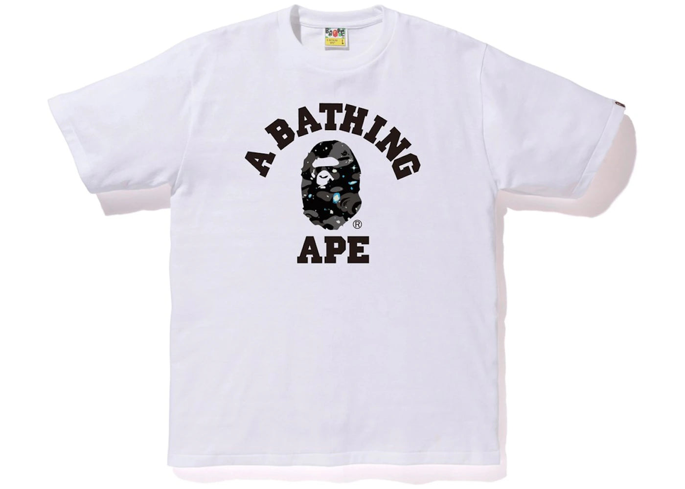 BAPE Space Camo College Tee White
