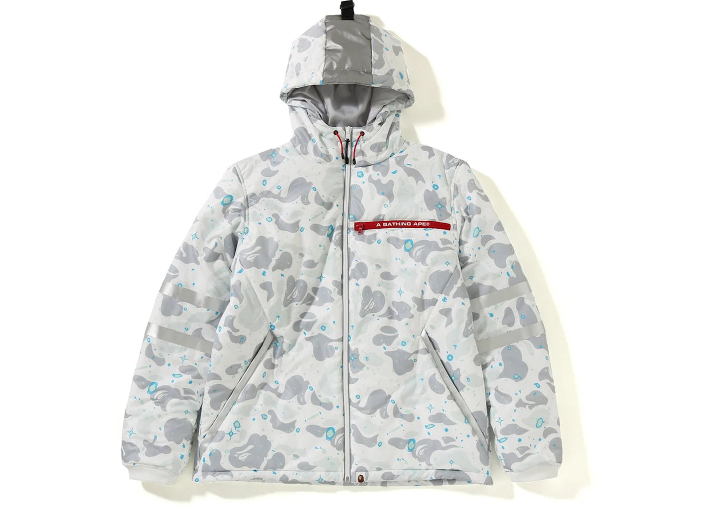 BAPE Space Camo Hoodie Jacket White