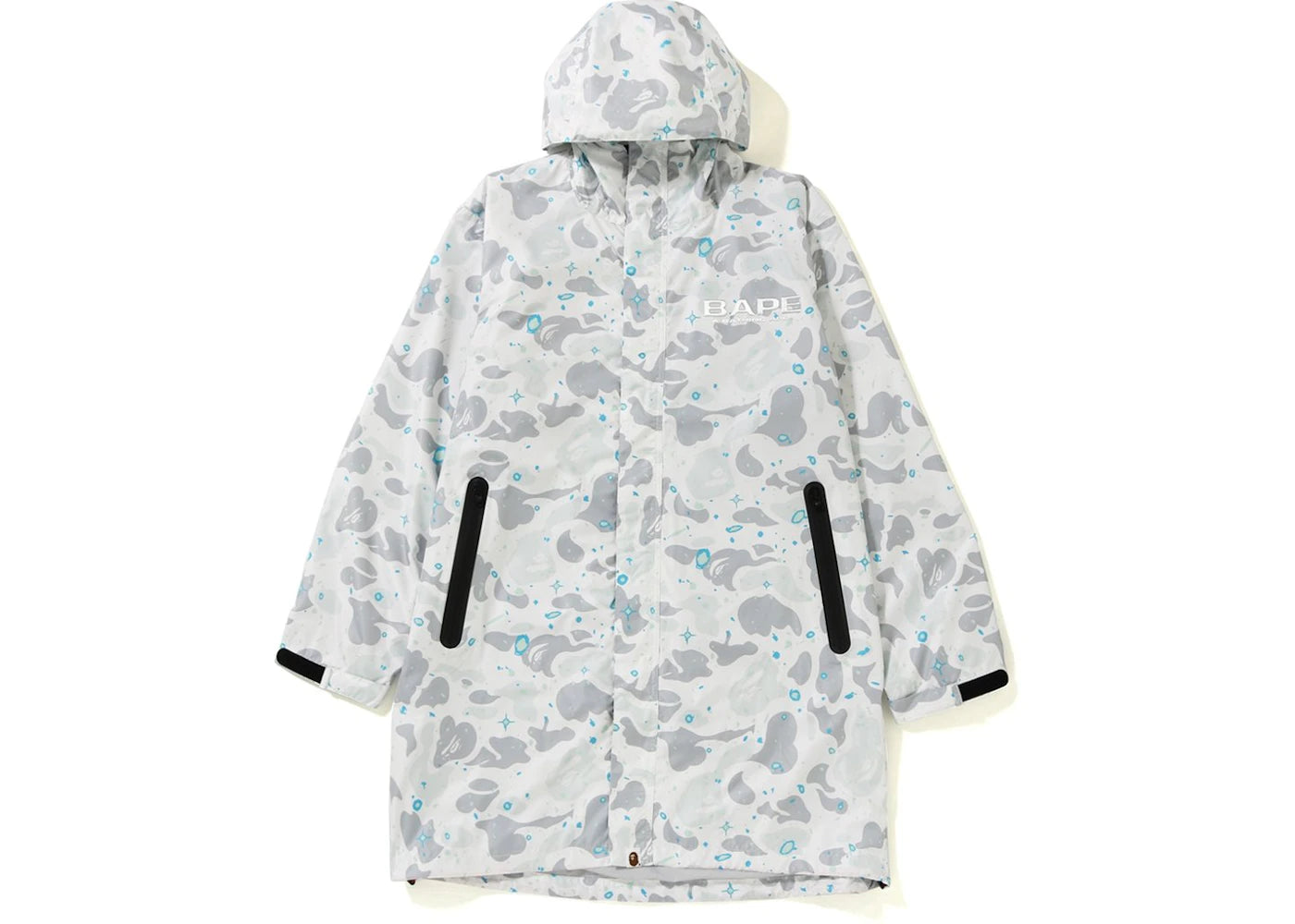 BAPE Space Camo Long Hoodie Jacket White