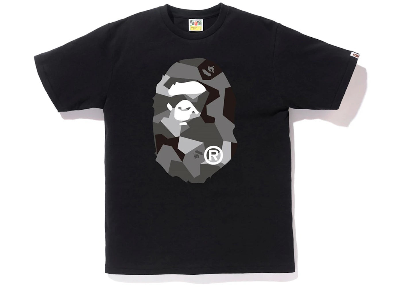 BAPE Splinter Camo Big Ape Head Tee Black/Black