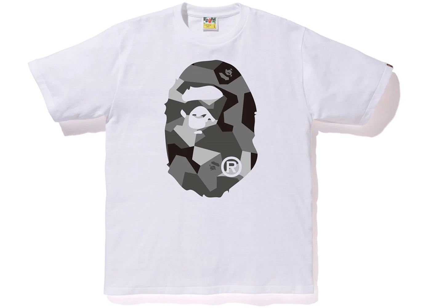 BAPE Splinter Camo Big Ape Head Tee White/Black