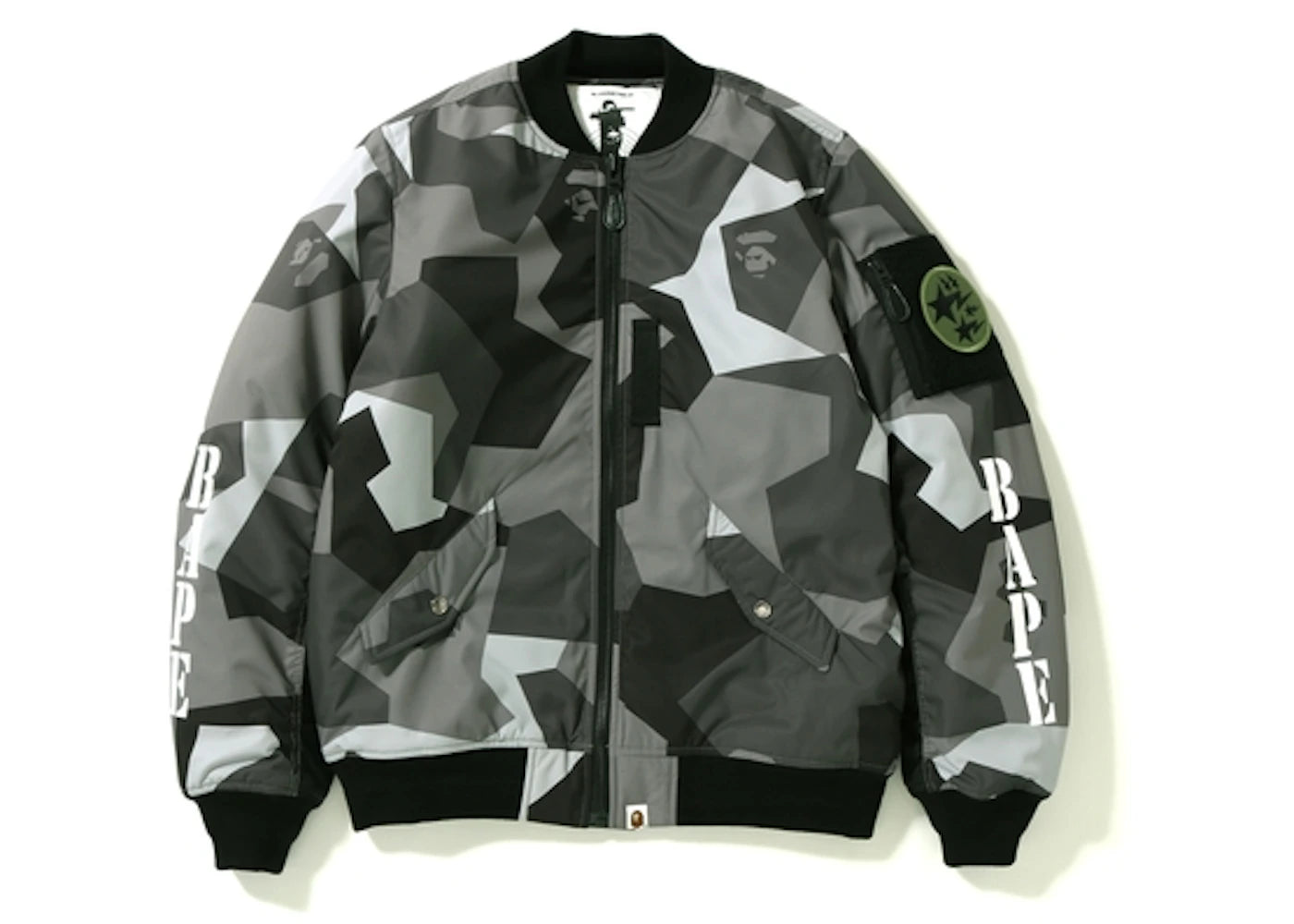 BAPE Splinter Camo Light Bomber Jacket Black