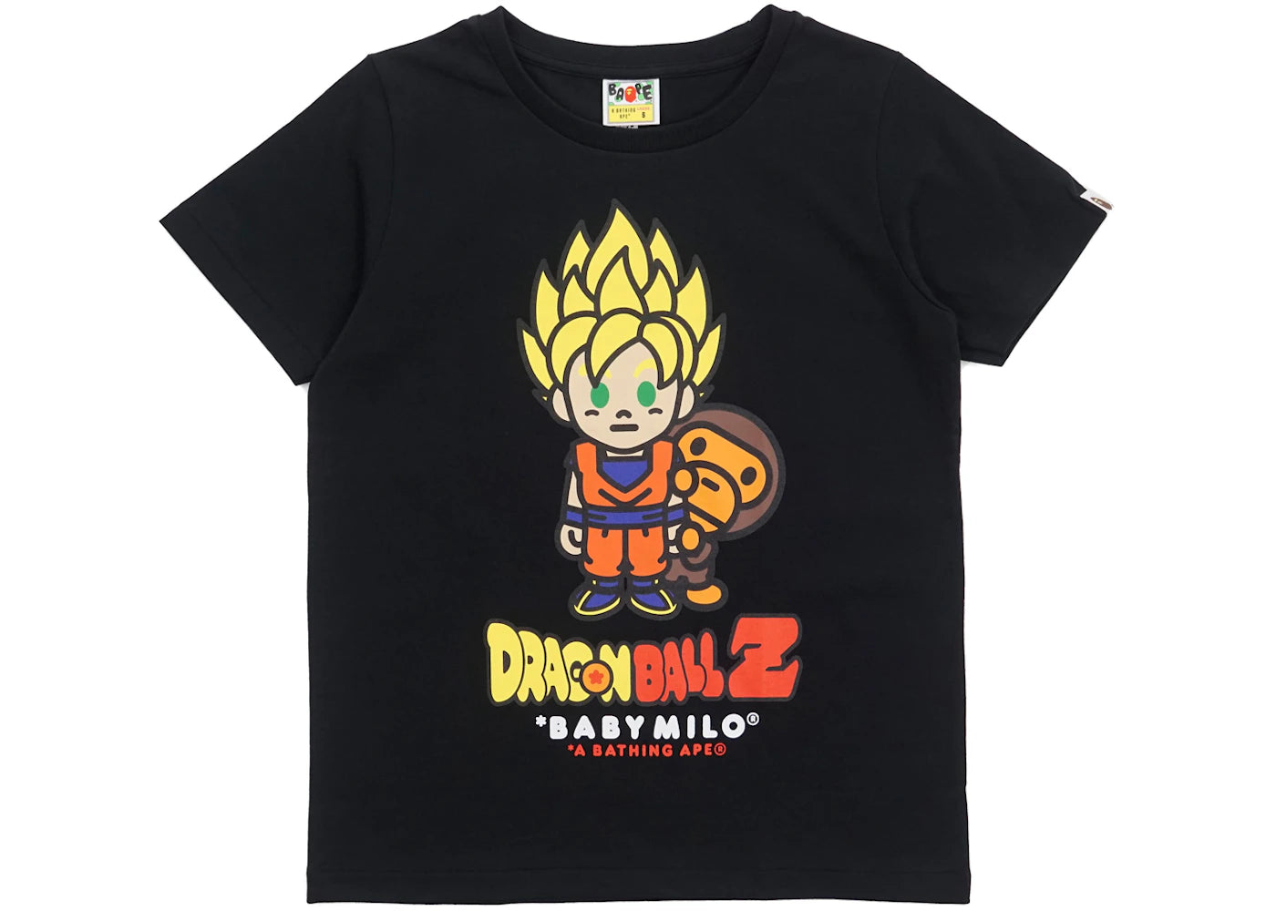 BAPE Dragon Ball Z Super Saiyan Goku Baby Milo Tee (Ladies) Black
