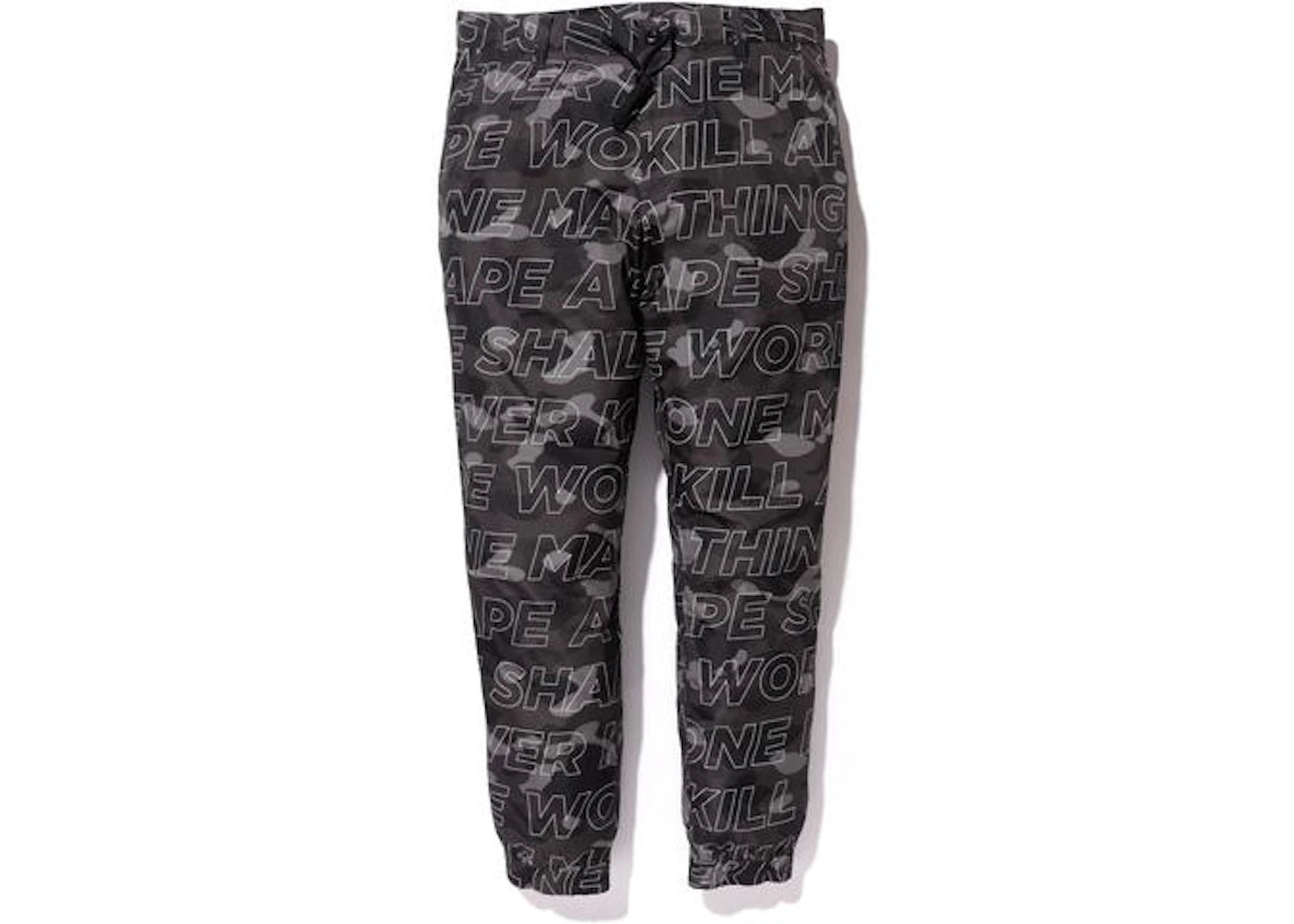 BAPE Text Color Camo Jogger Pants Pants Black