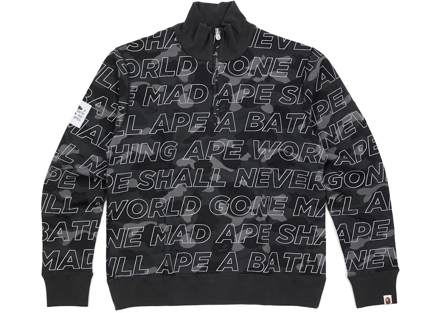 BAPE Text Color Camo Track Jacket Black