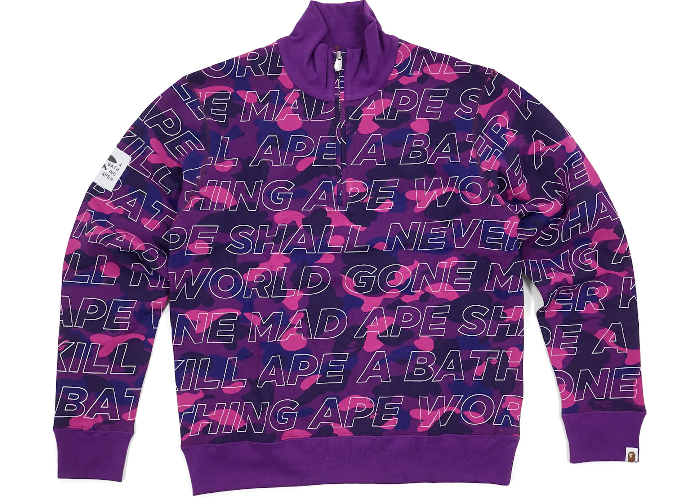 BAPE Text Color Camo Track Jacket Purple