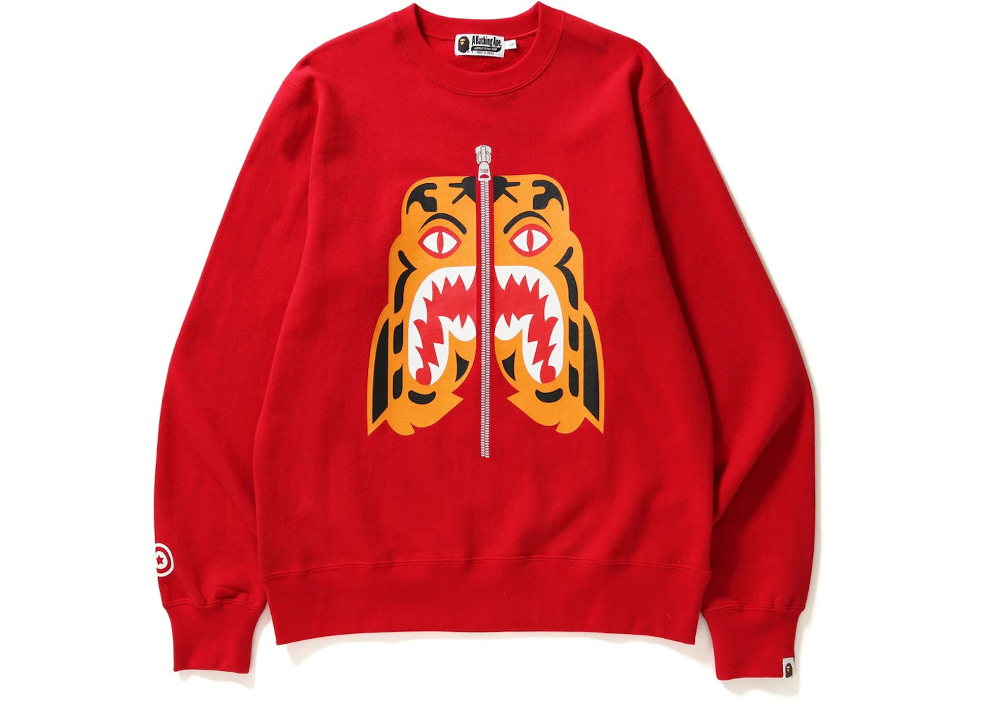 BAPE Tiger Crewneck Crewneck Red