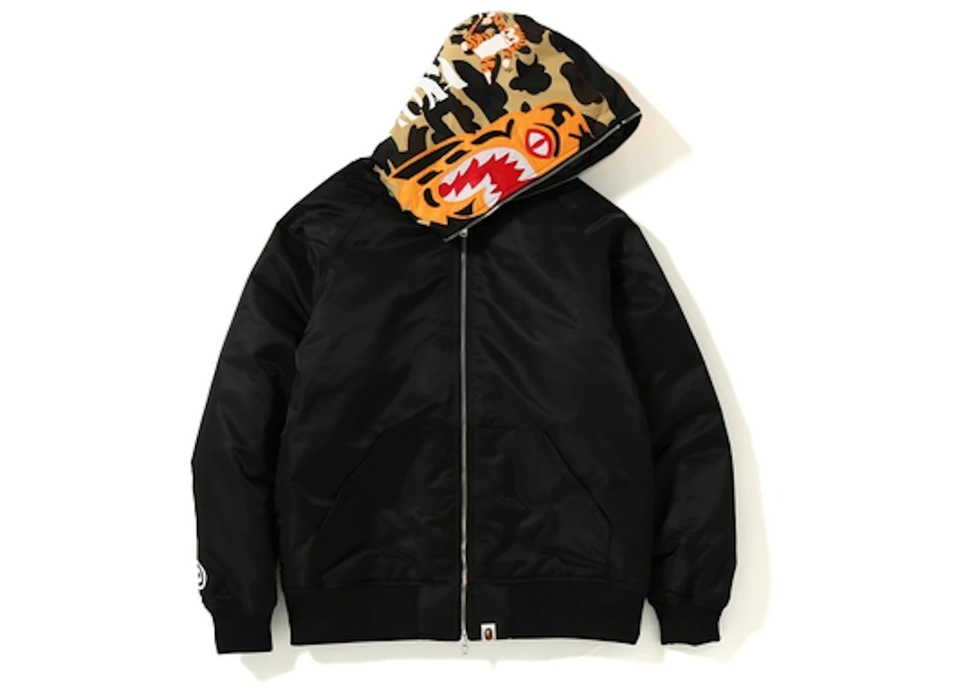 BAPE Tiger Hoodie Down Jacket Black