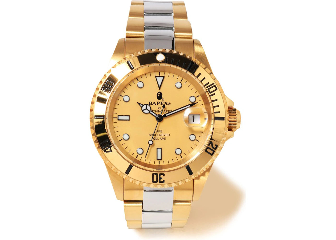 BAPE Type 1 Bapex Watch Gold