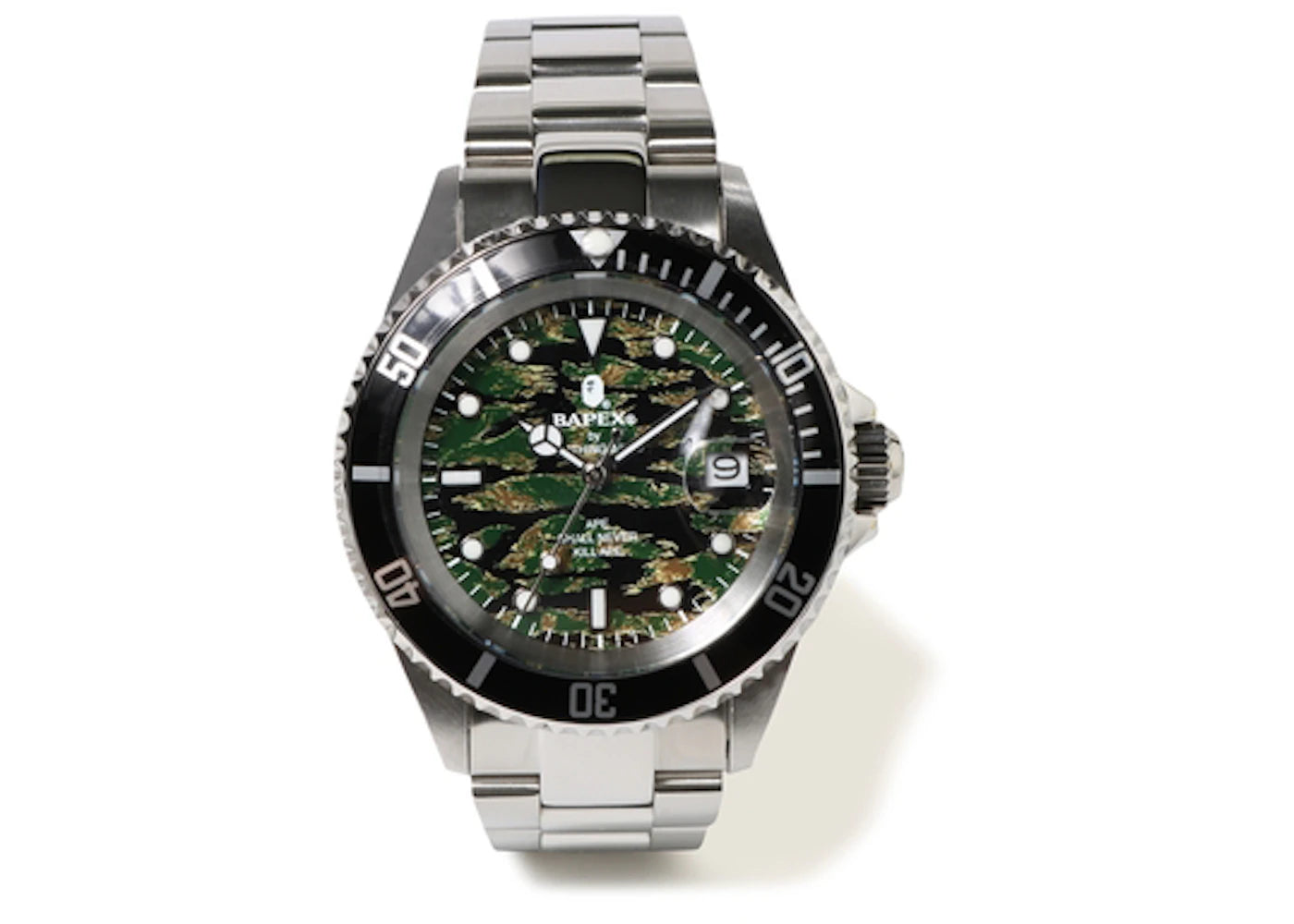 BAPE Type 1 Tiger Camo Bapex Watch Tiger Camo/Silver