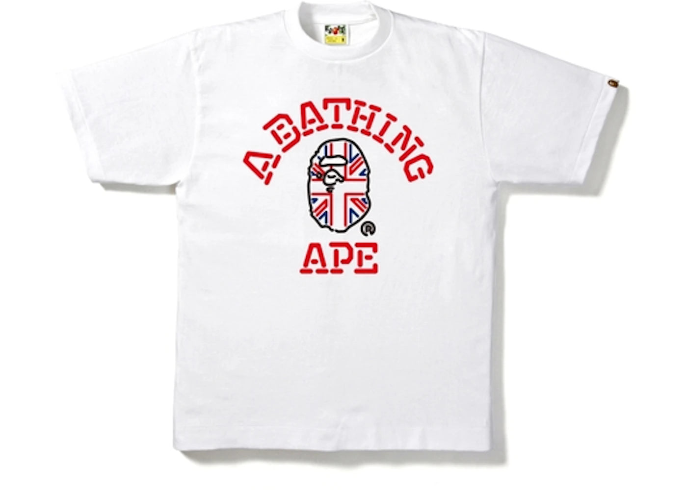 BAPE Uk Neon College Tee White