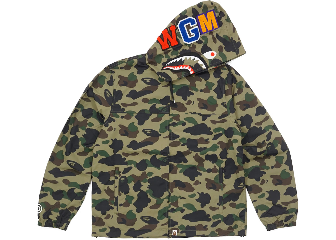 BAPE Ultimate 1st Camo Shark Hooded Jacket Green