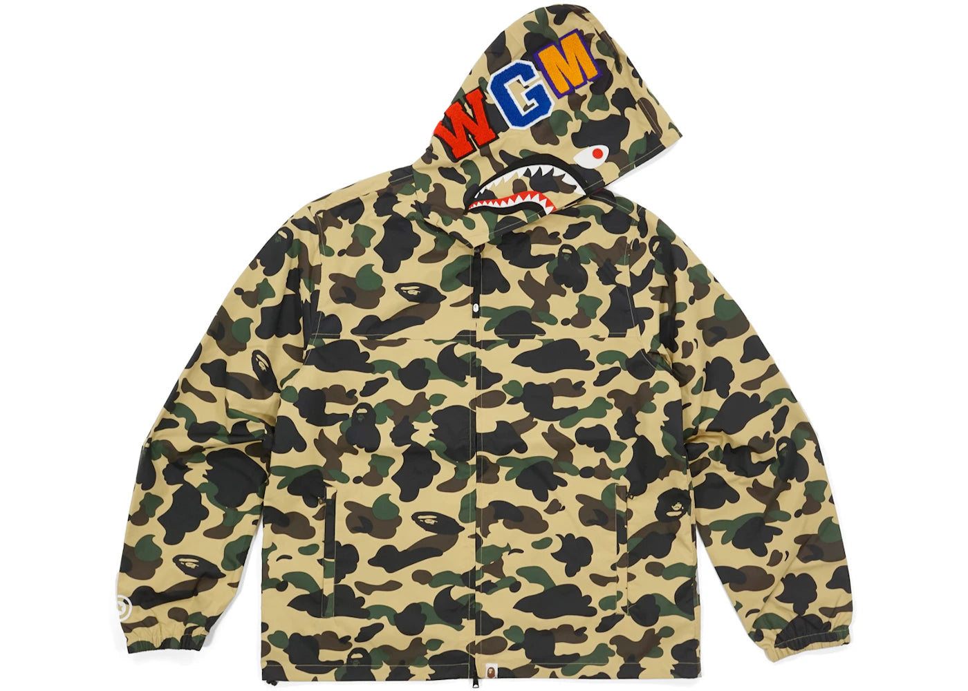 BAPE Ultimate 1st Camo Shark Hooded Jacket Yellow