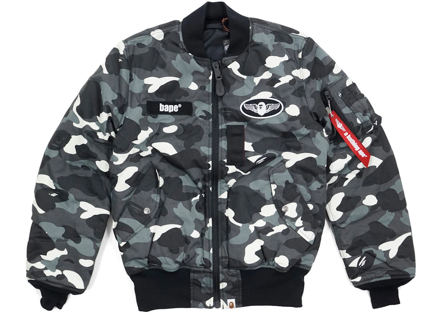 BAPE Ultimate City Camo MA1 Bomber Jacket Black/Glow