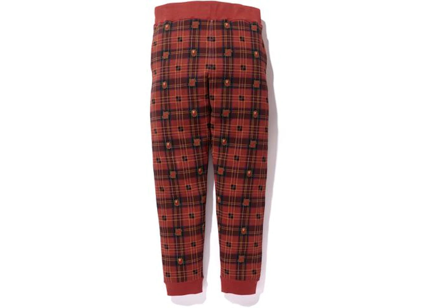 BAPE Undefeated Check Slim Sweat Pants Pants Red