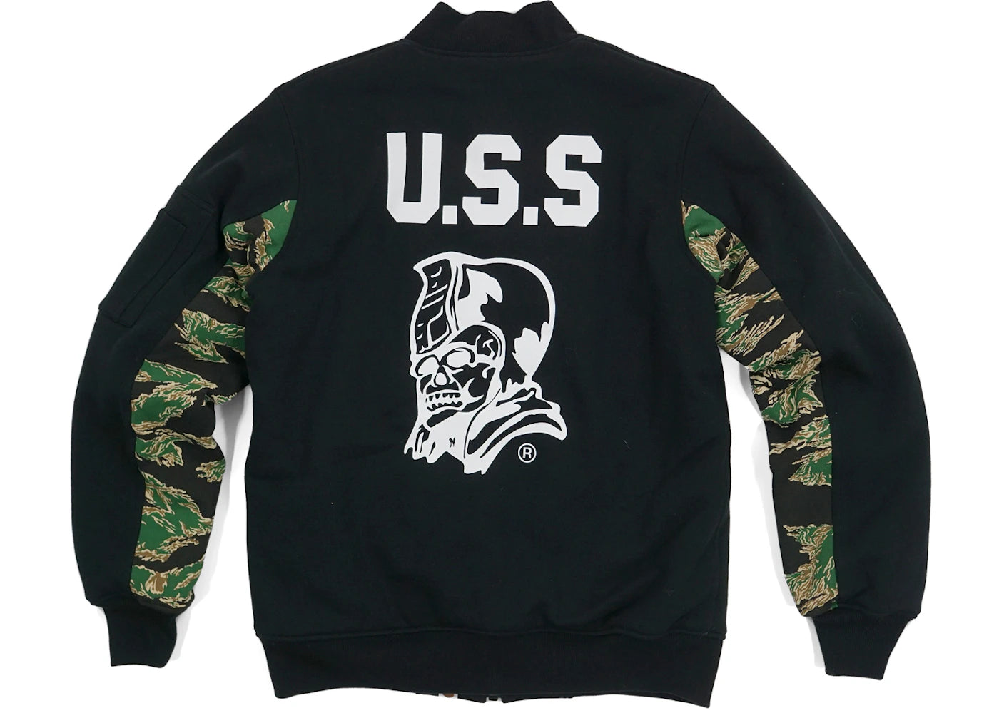 BAPE Ursus Tiger Camo Accent Sweat MA1 Jacket Black