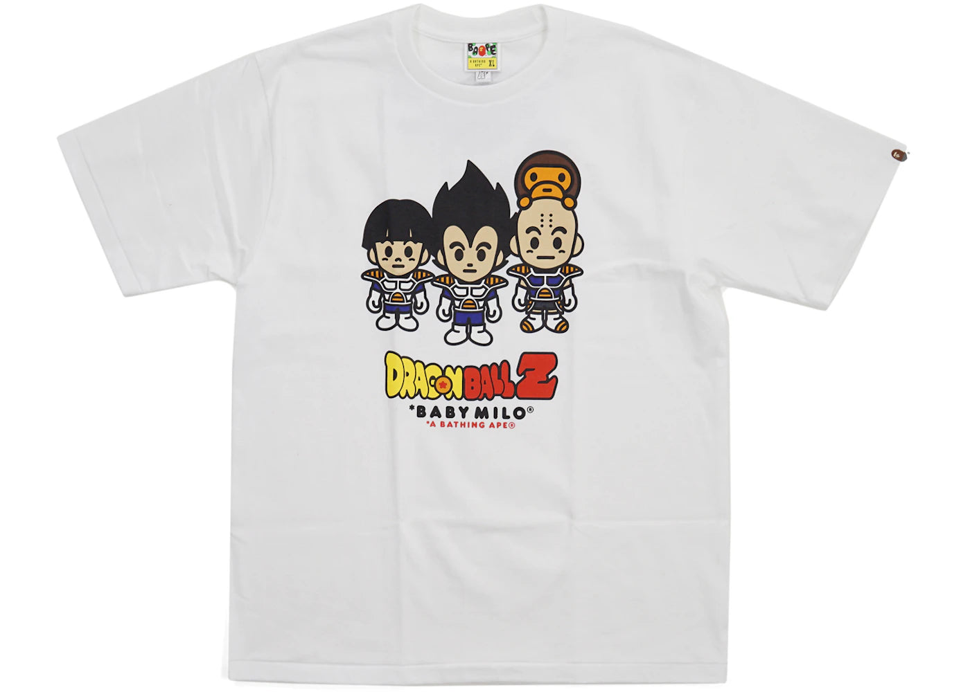 BAPE Dragon Ball Z Vegeta Trio Milo Tee White
