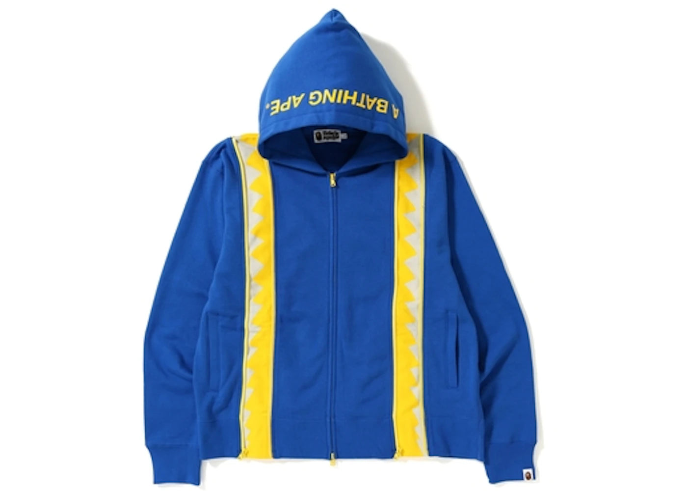 BAPE Wide Zip Full Zip Hoodie Blue