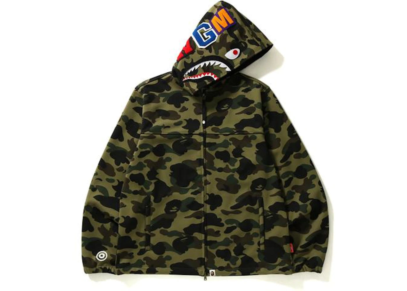 BAPE Windstopper 1st Camo Shark Hoodie Jacket Jacket Green