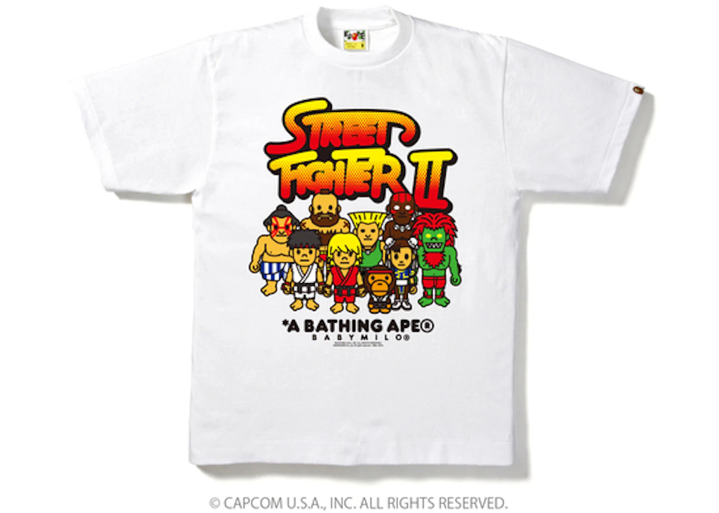 BAPE X Capcom Milo Street Fighter 2 Tee 1 White