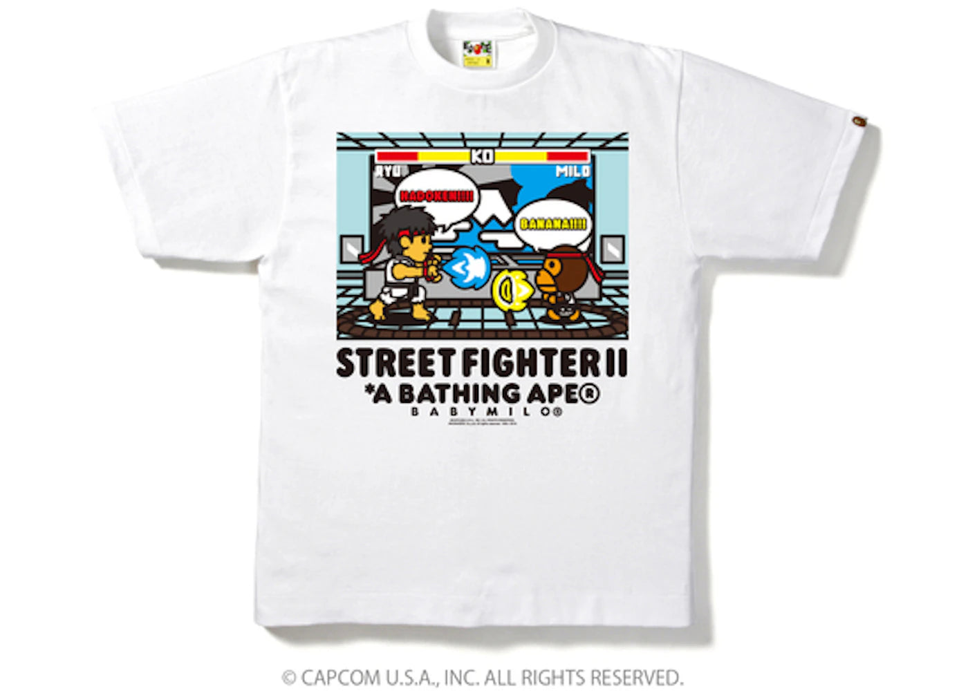 BAPE X Capcom Milo Street Fighter 2 Tee 2 White