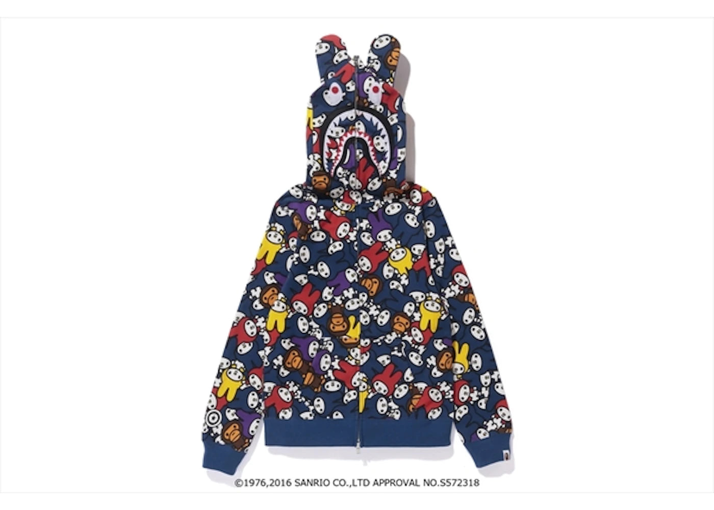 BAPE X My Melodyshark Full Zip Hoodie (Ladies) Multicolor