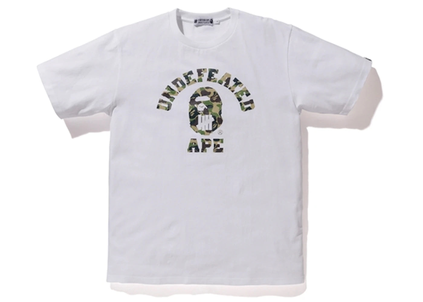 BAPE X Undefeated ABC College ABC Tee White/Green