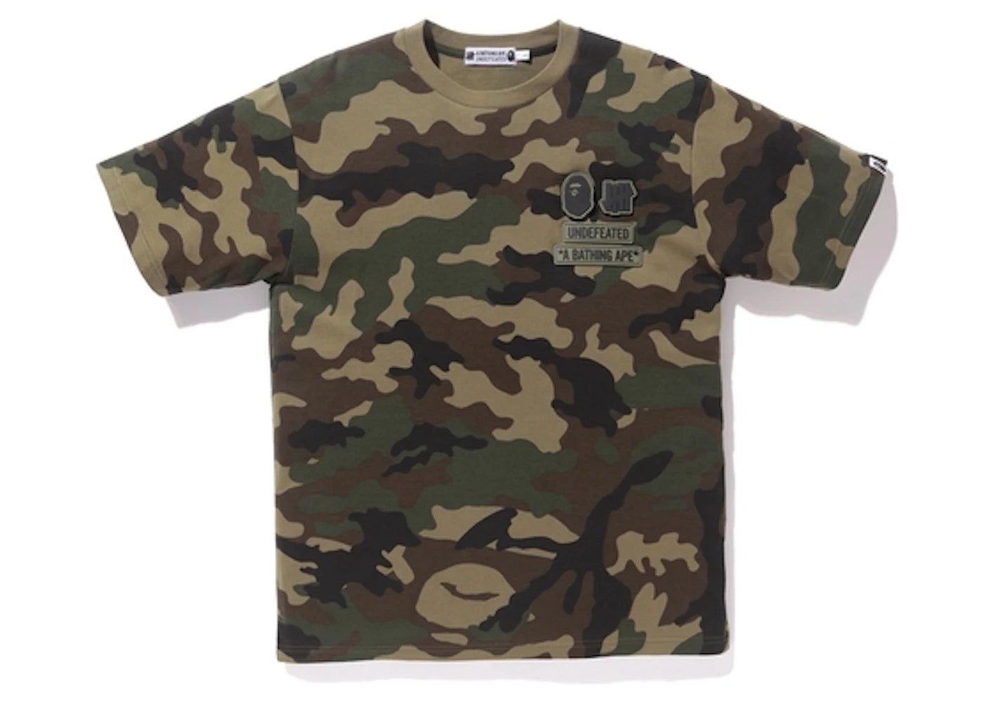 BAPE X Undefeated Woodland Camo Tee Green
