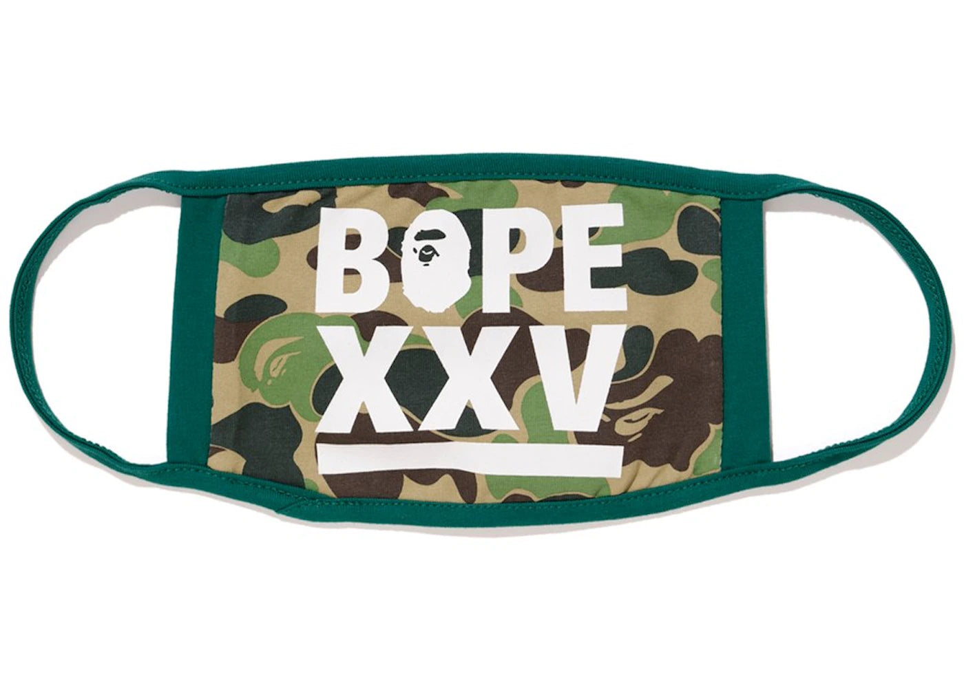 BAPE XXV ABC Face Mask Green