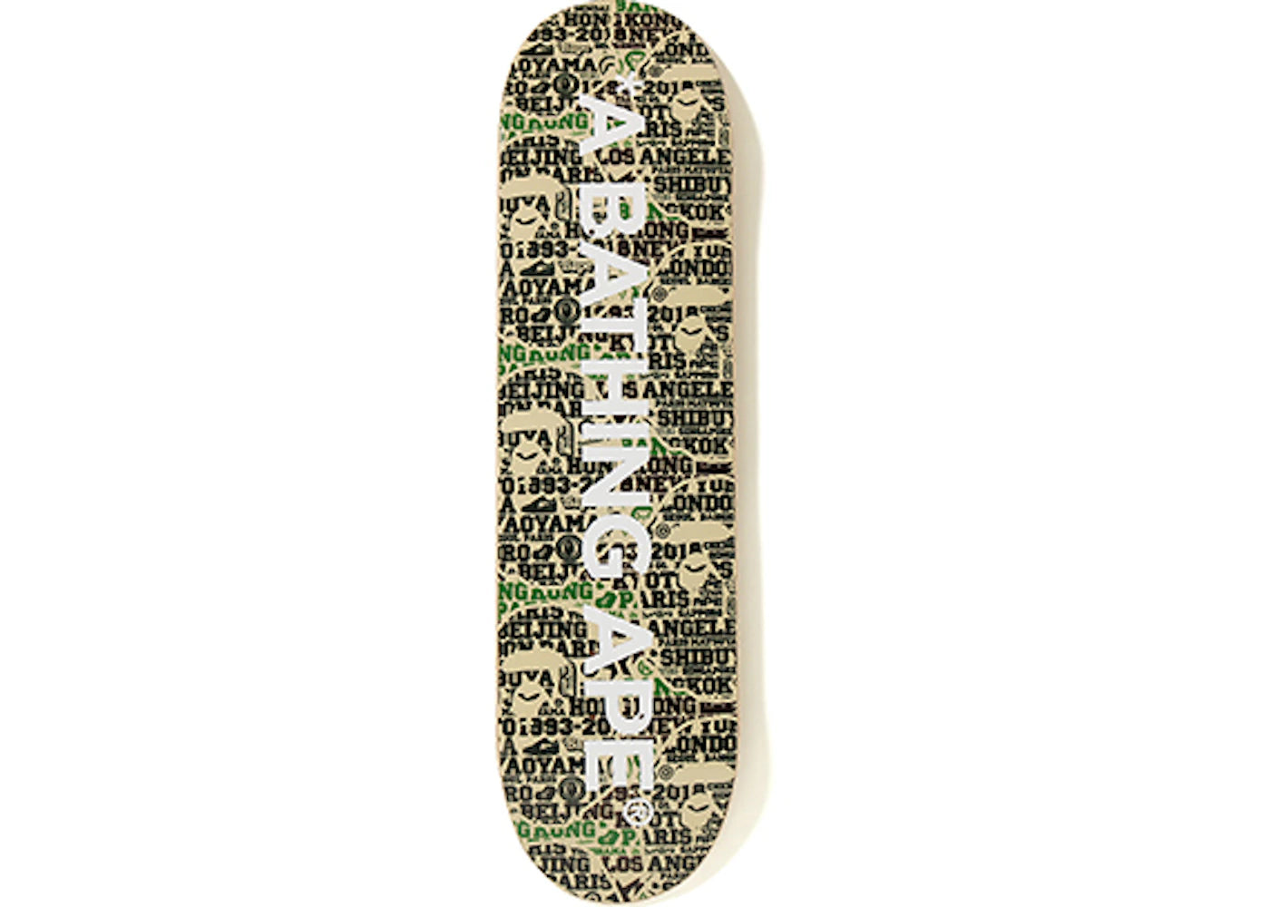 BAPE XXV Cities Camo Skateboard Deck Green