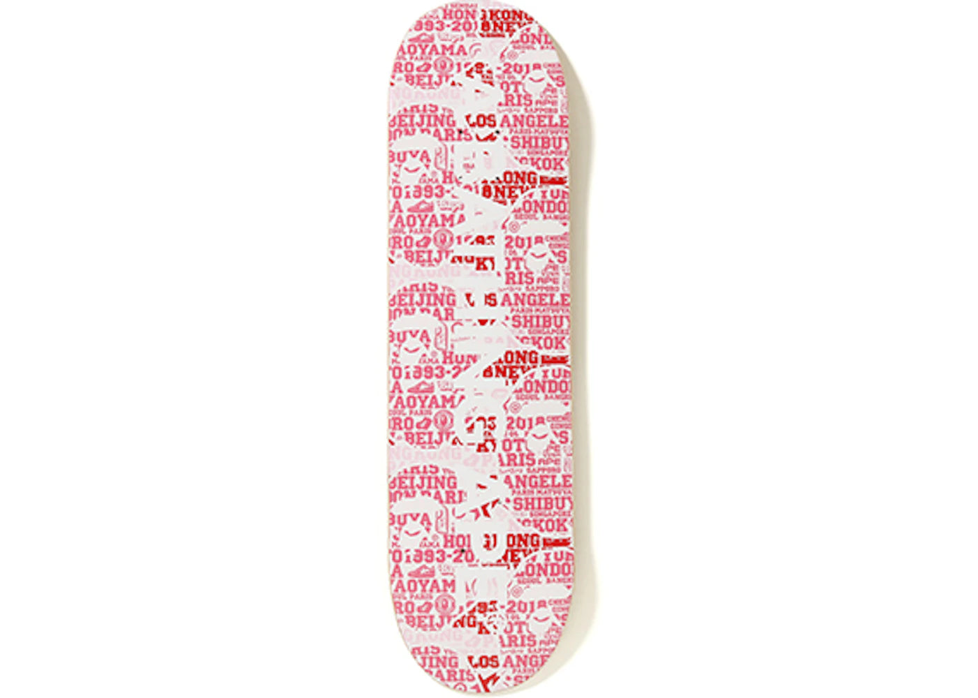 BAPE XXV Cities Camo Skateboard Deck Pink