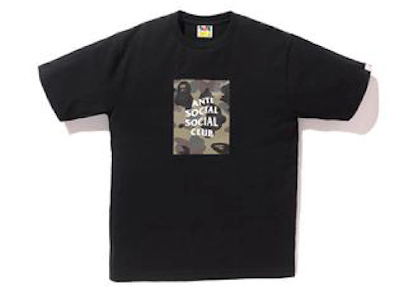 BAPE x Anti Social Social Club 1st Camo Box Tee (FW19) Black/Green Camo