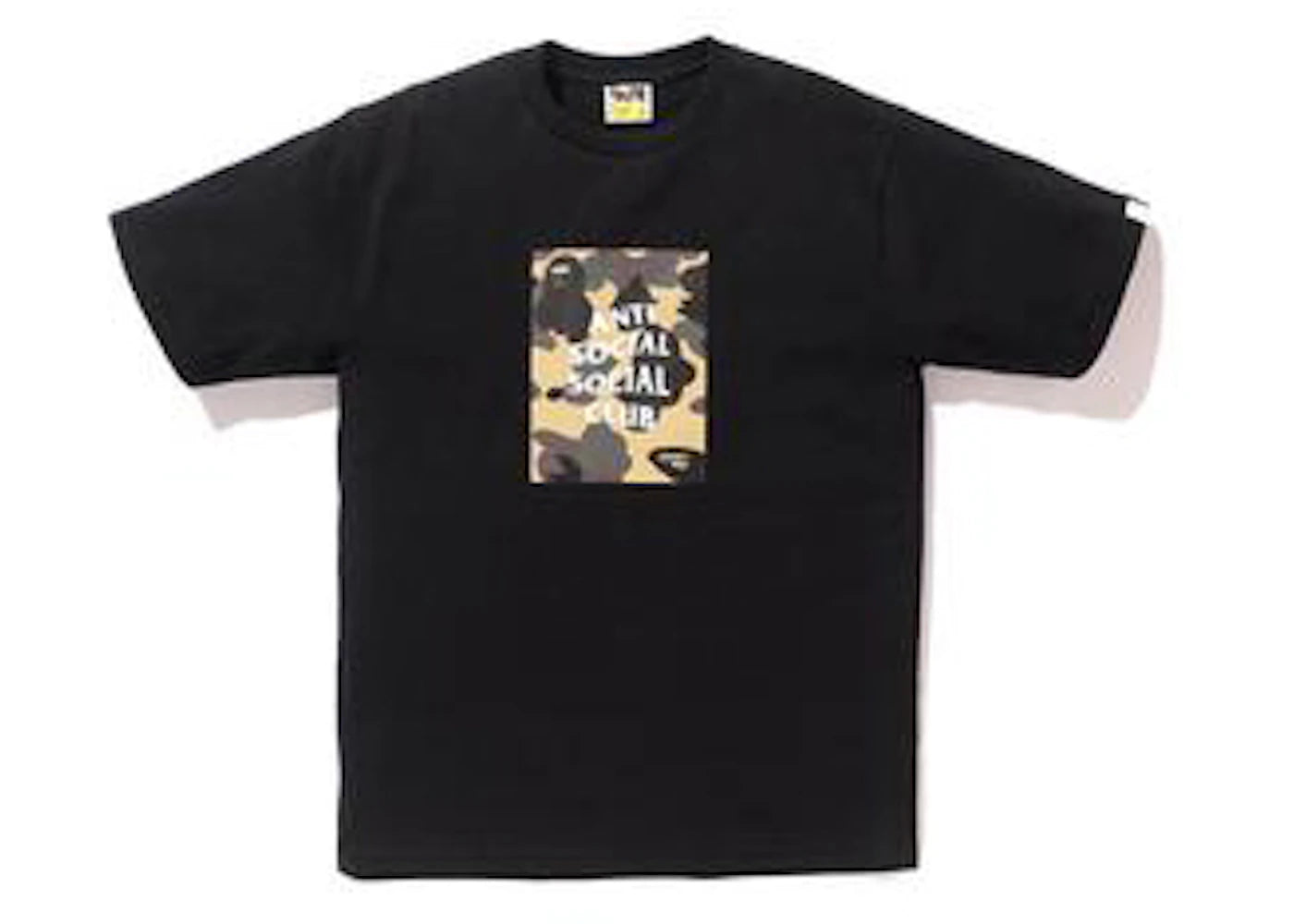 BAPE x Anti Social Social Club 1st Camo Box Tee (FW19) Black/Yellow Camo