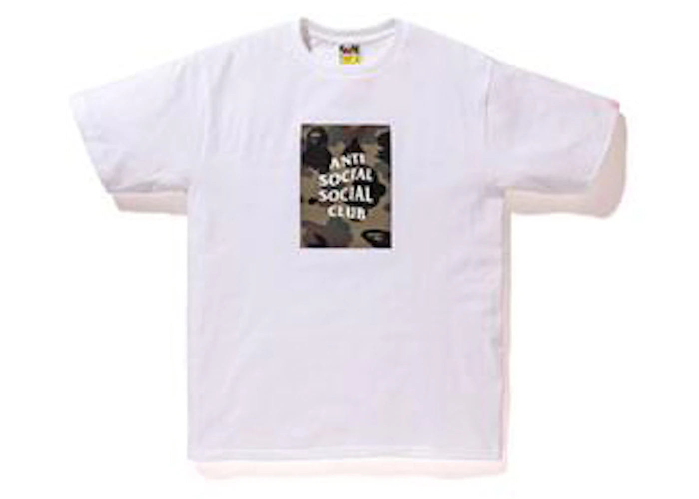 BAPE x Anti Social Social Club 1st Camo Box Tee (FW19) White/Green Camo