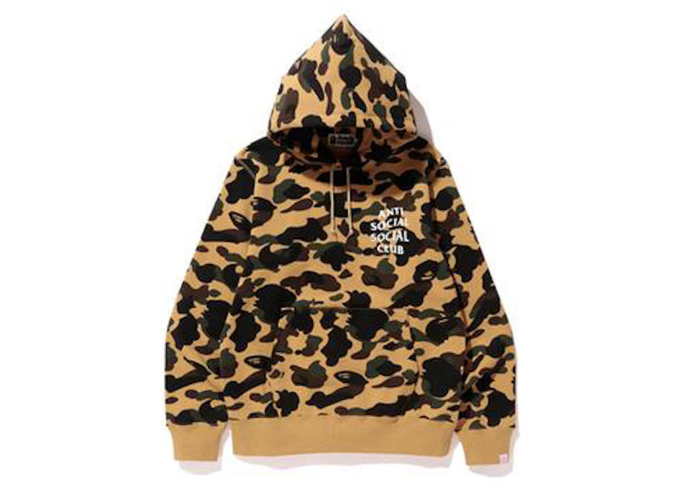 BAPE x Anti Social Social Club 1st Camo Pullover Hoodie (FW19) Yellow Camo