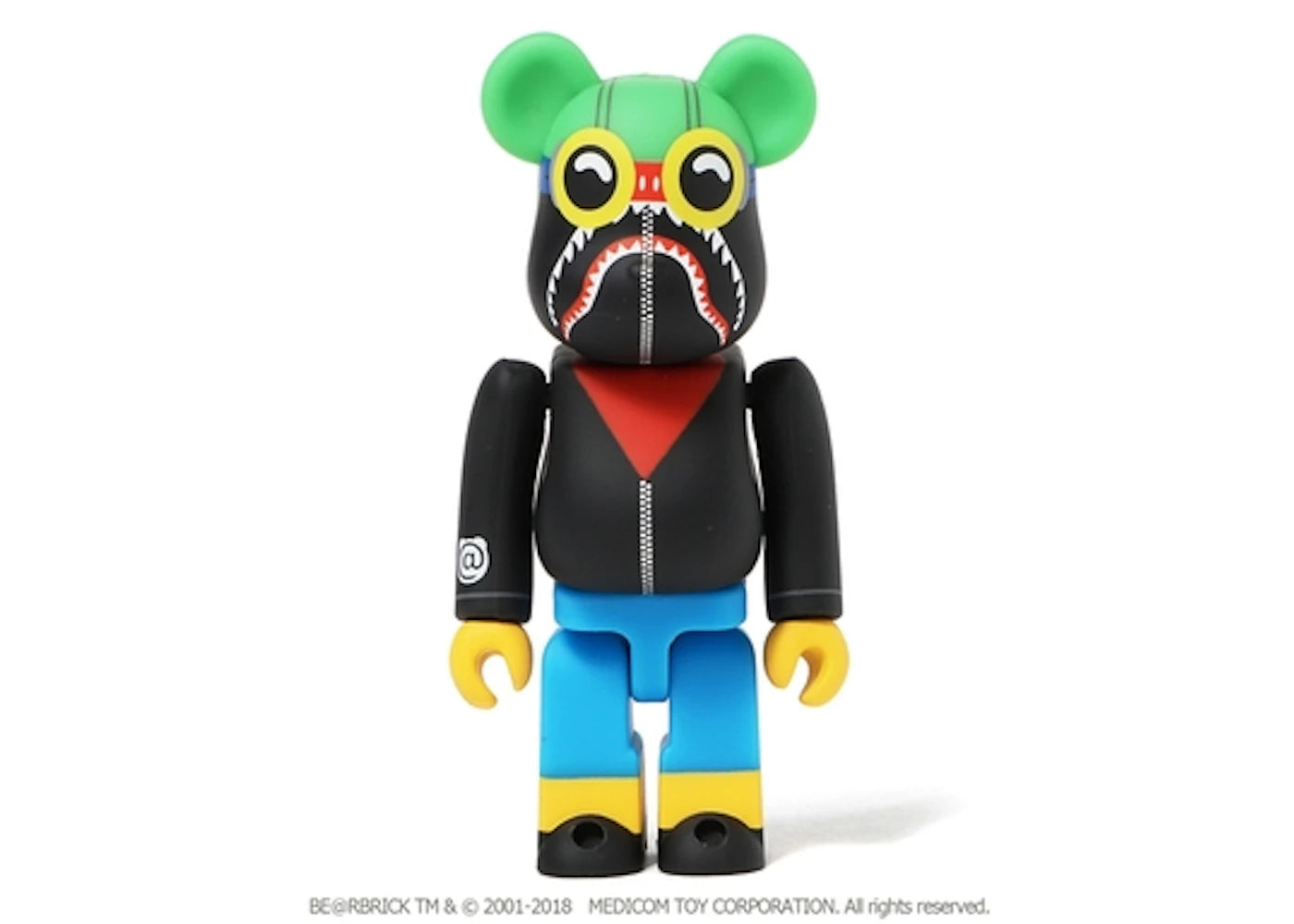 Bearbrick x Hebru Brantley Flyboy Shark 100% Bearbrick Black