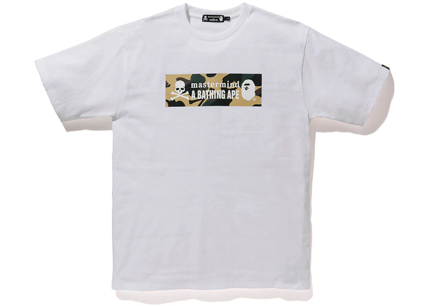 BAPE x Mastermind Japan Camo Logo Tee White/Yellow