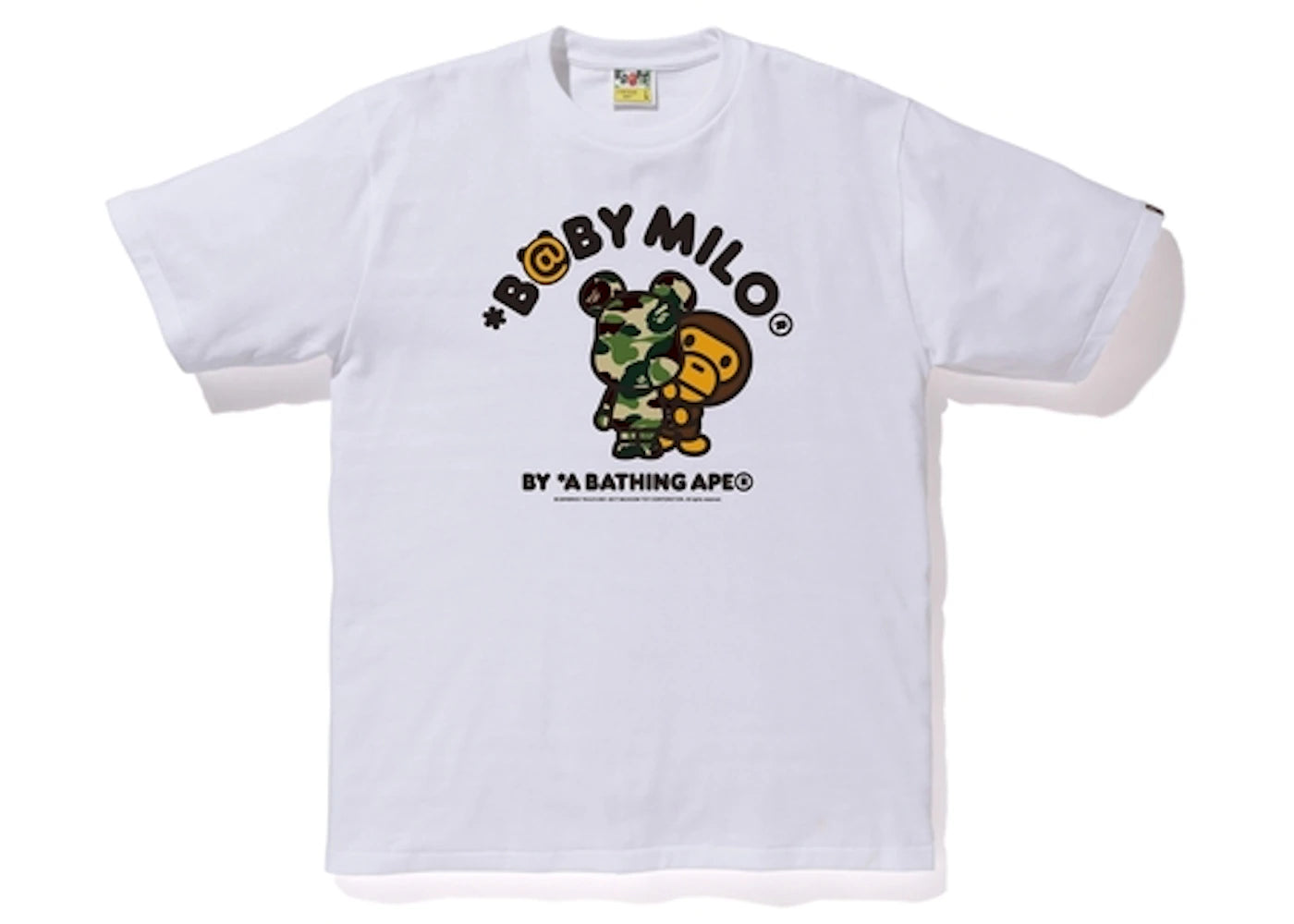 BAPE x Medicom ABC Bear Milo Tee White/Green