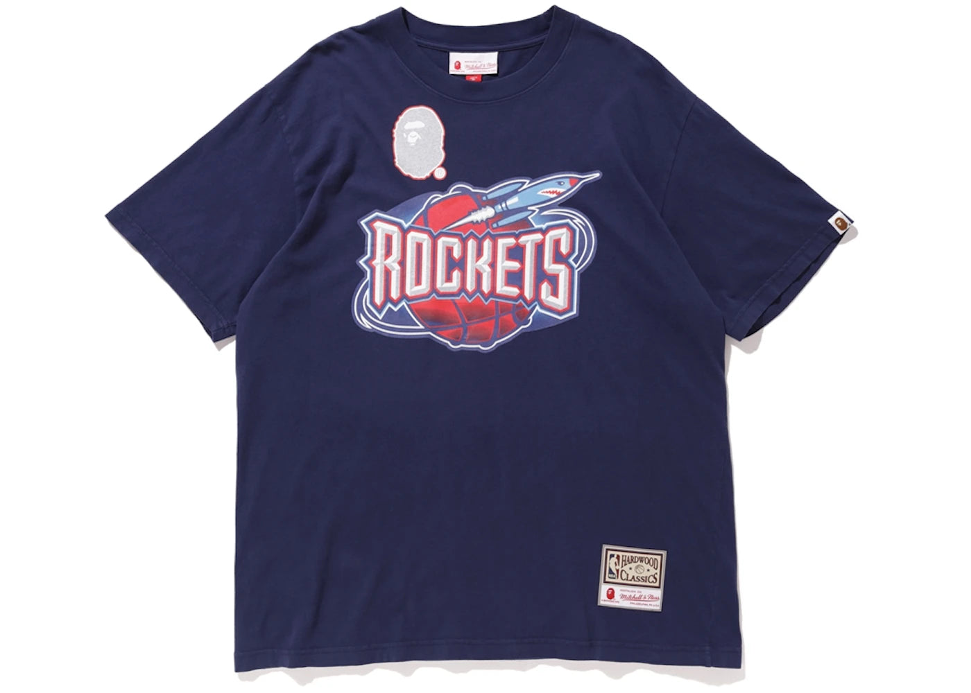BAPE x Mitchell & Ness Rockets Tee Navy