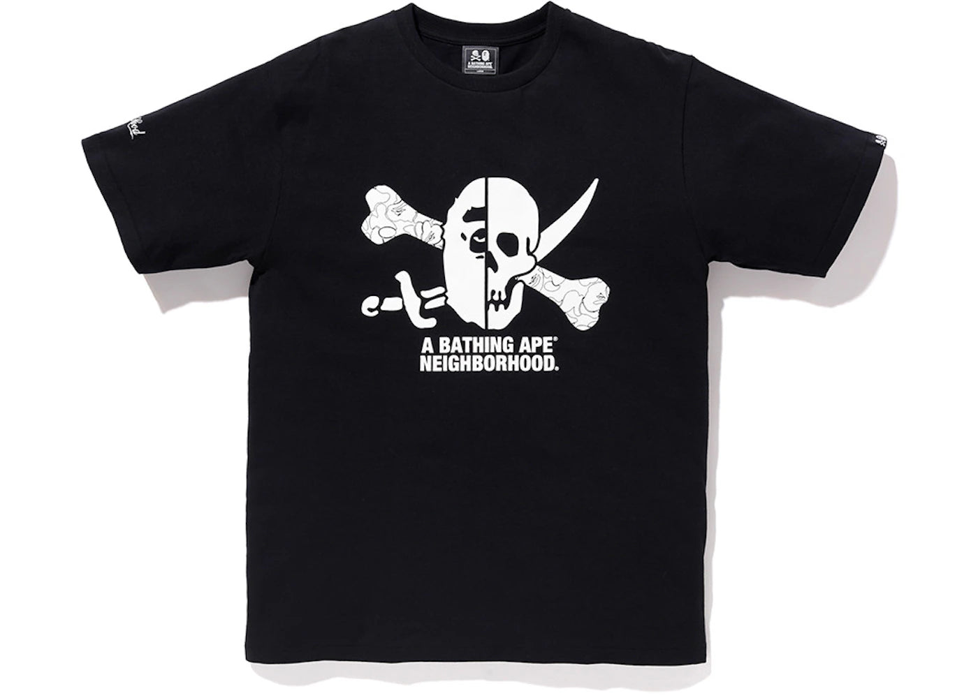 BAPE x Neighborhood Ape & Skull Tee Black
