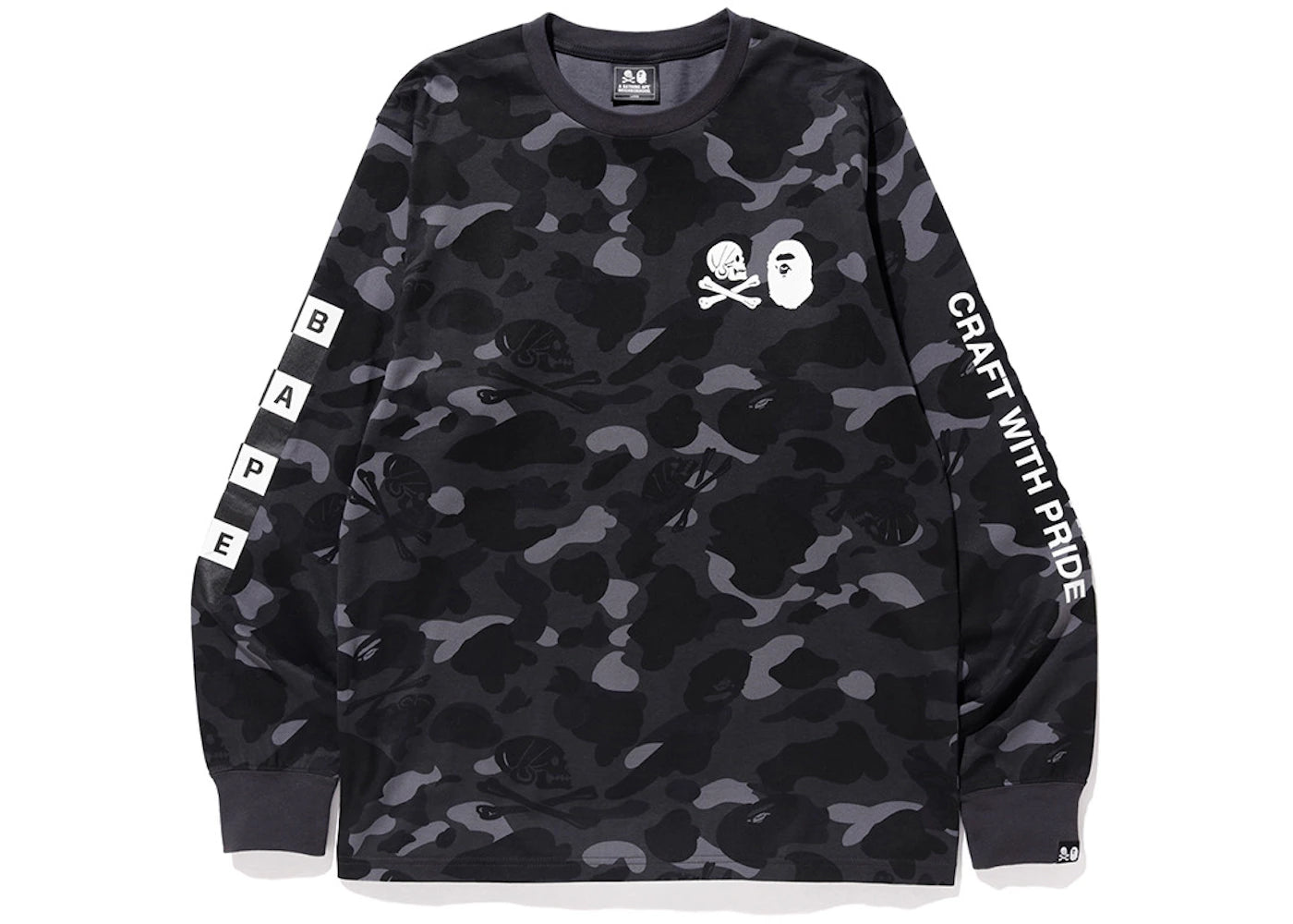 BAPE x Neighborhood Camo Long Sleeve Tee Black